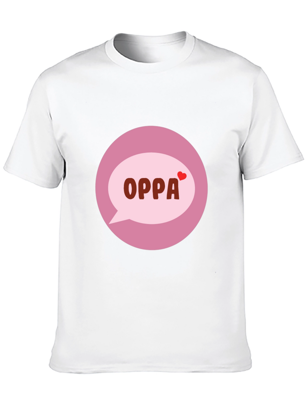 Trendy Black T-Shirt with OPPA Speech Bubble Graphic