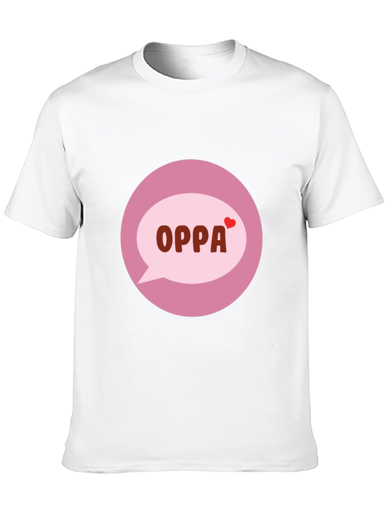 Trendy Black T-Shirt with OPPA Speech Bubble Graphic