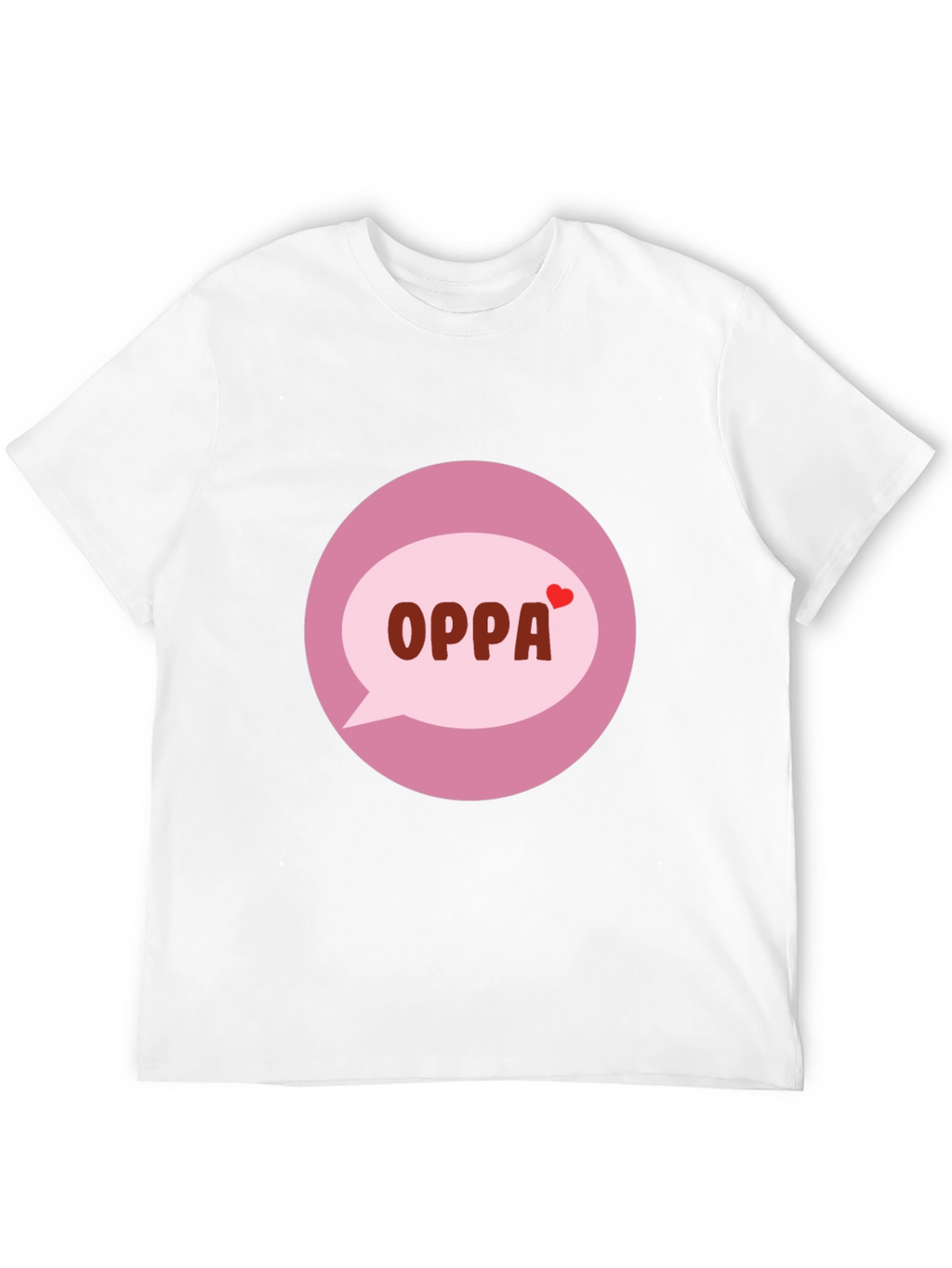 Trendy Black T-Shirt with OPPA Speech Bubble Graphic
