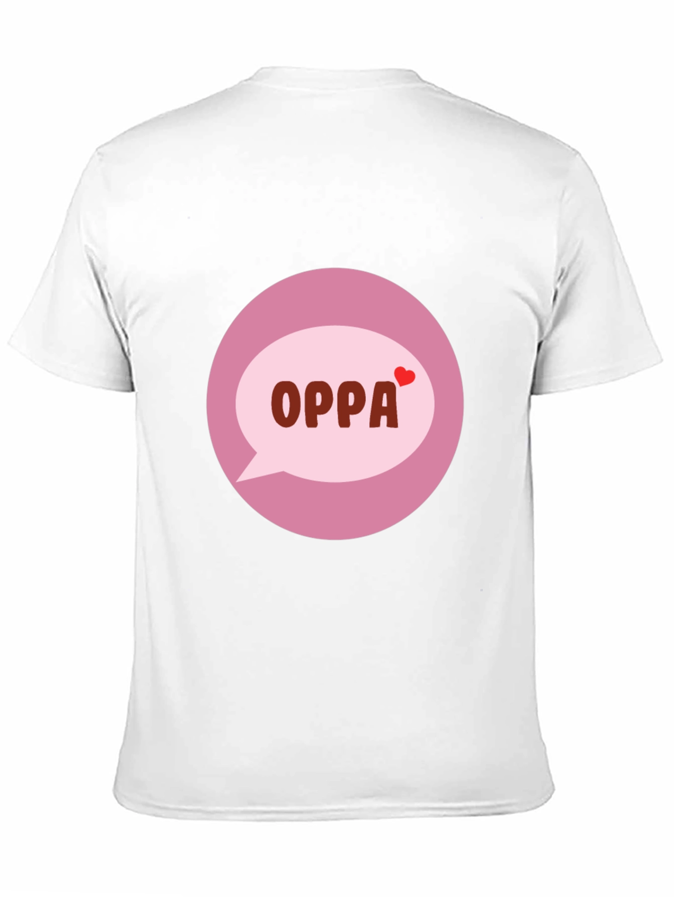 Trendy Black T-Shirt with OPPA Speech Bubble Graphic