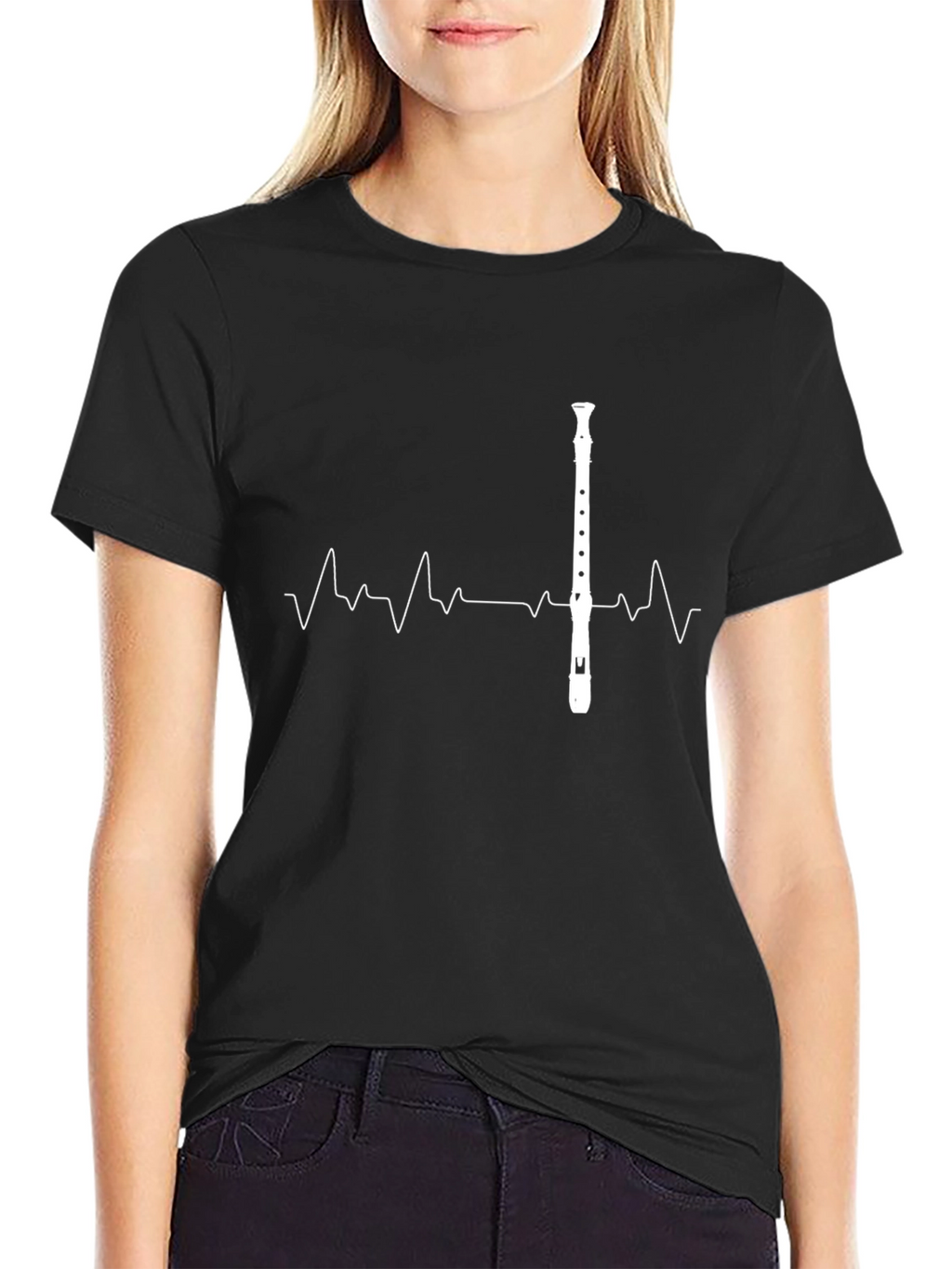Recorder Heartbeat T-Shirt - Musician Tee