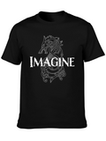 Imagine Celtic Dragon Graphic Tee - Black