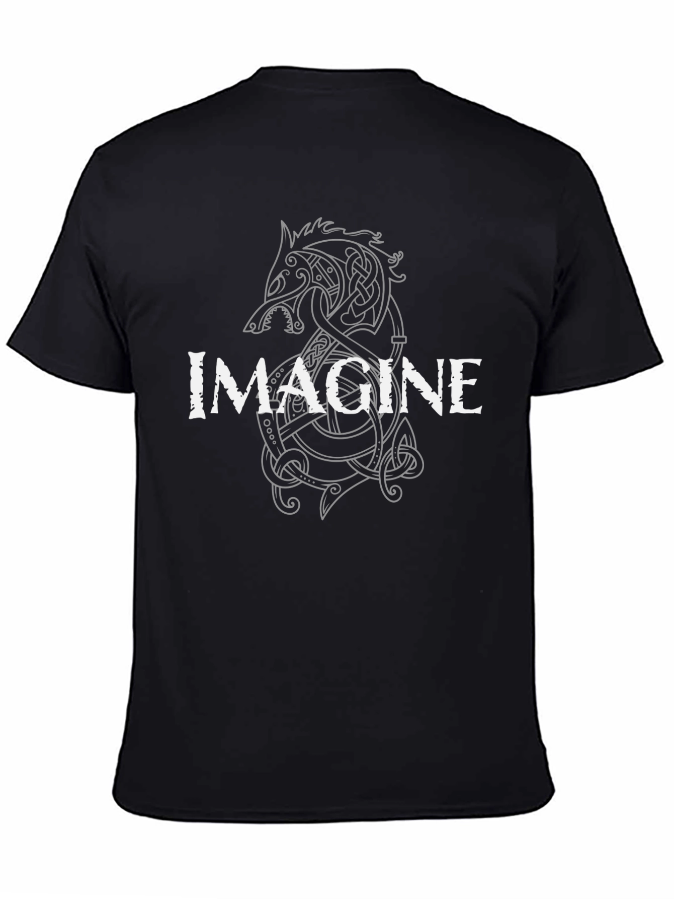 Imagine Celtic Dragon Graphic Tee - Black