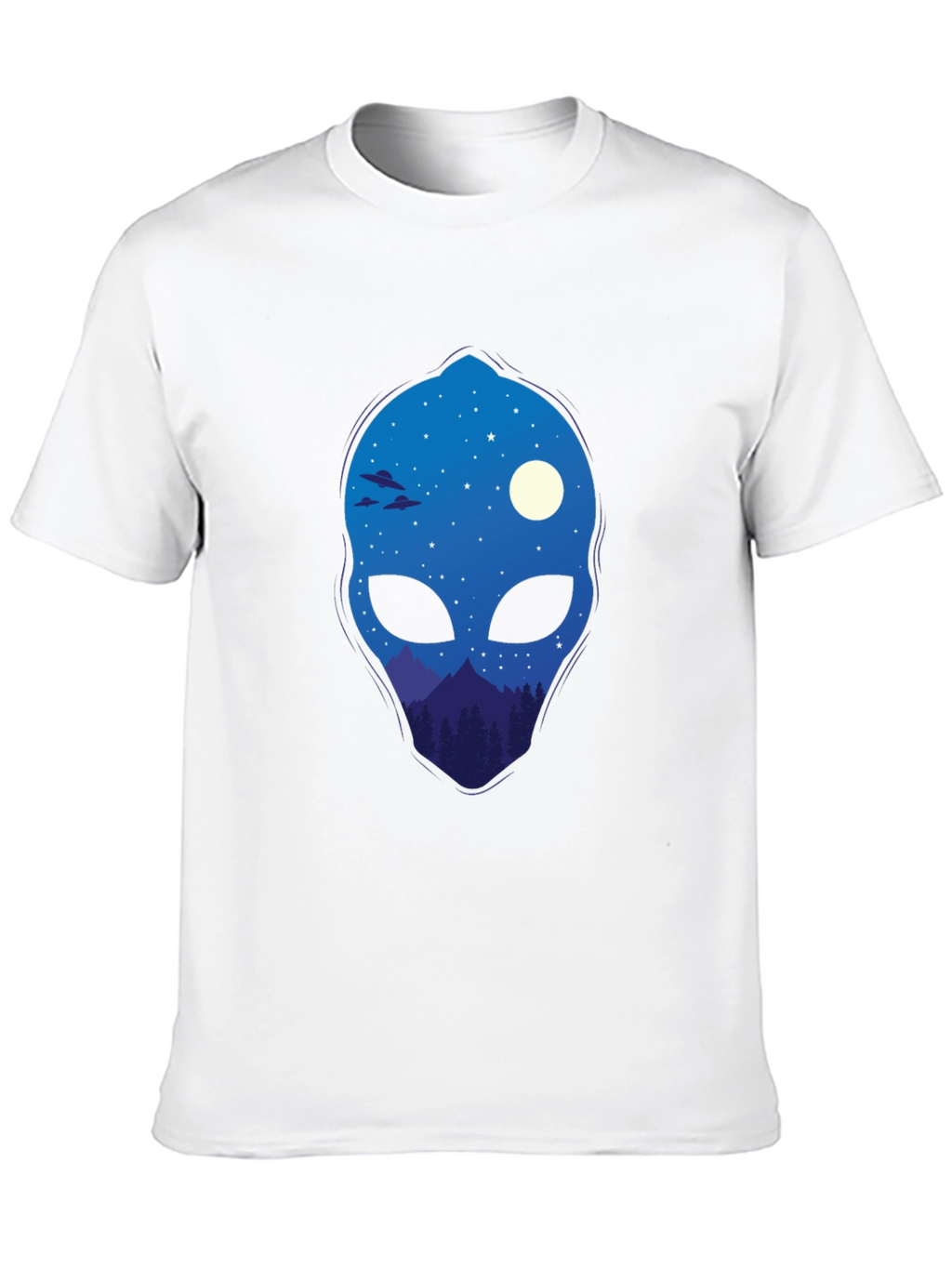 Alien Landscape Graphic Tee - Cool Space Design