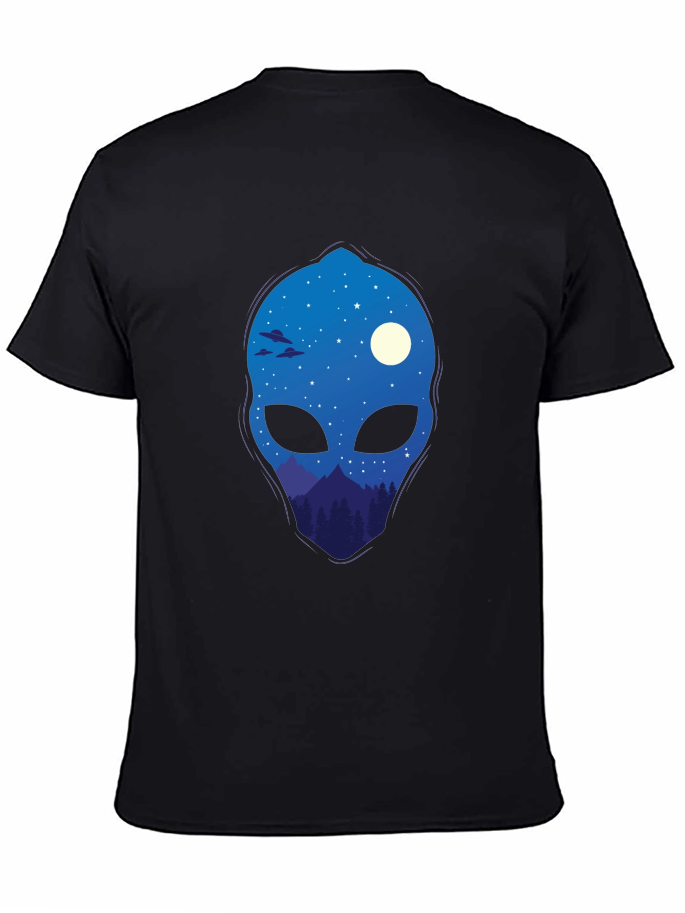Alien Landscape Graphic Tee - Cool Space Design