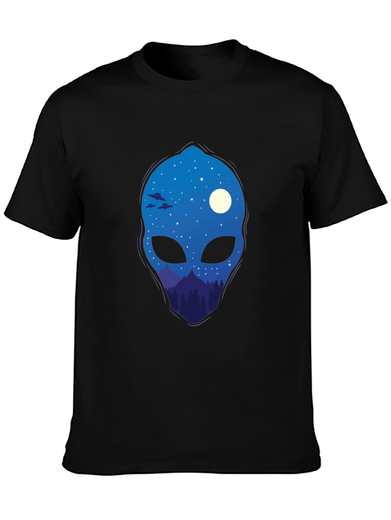 Alien Landscape Graphic Tee - Cool Space Design