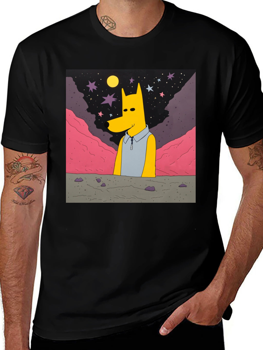 Cartoon Character Graphic Print T-Shirt