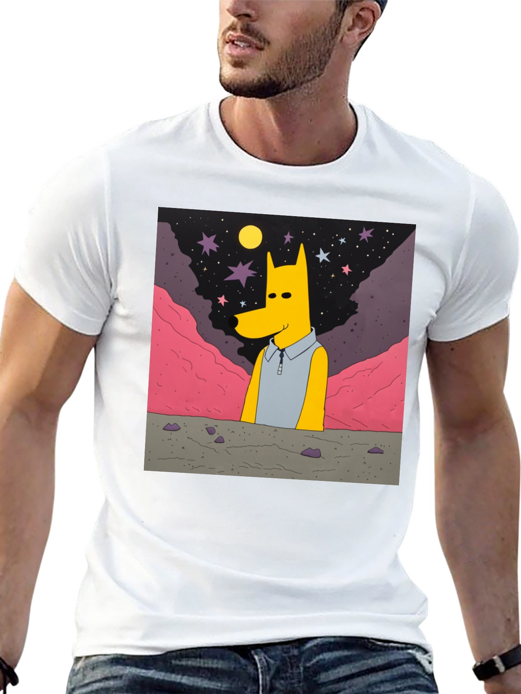 Cartoon Character Graphic Print T-Shirt