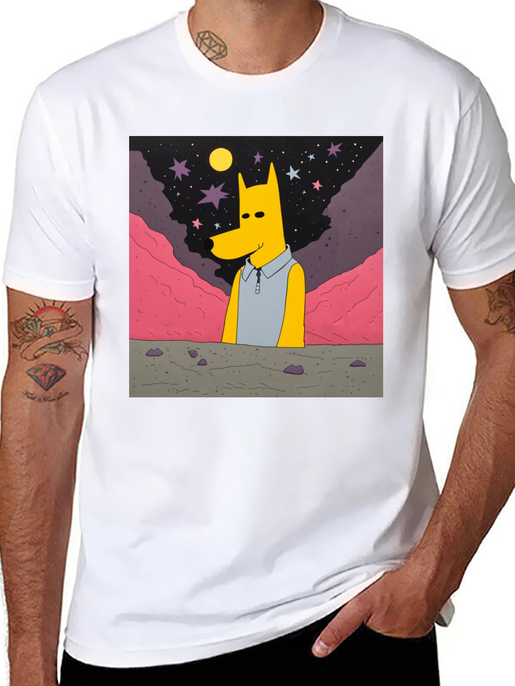 Cartoon Character Graphic Print T-Shirt