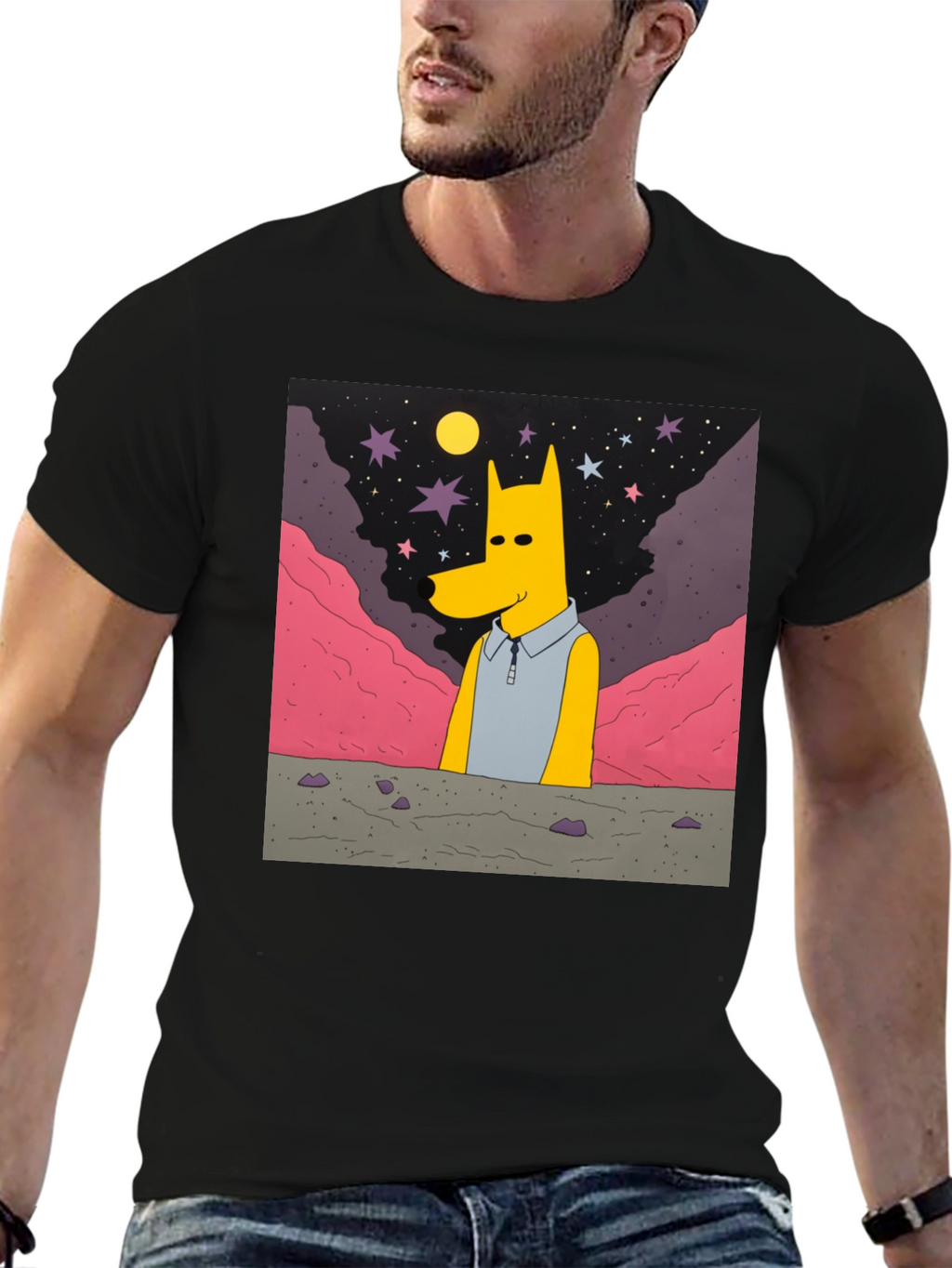 Cartoon Character Graphic Print T-Shirt