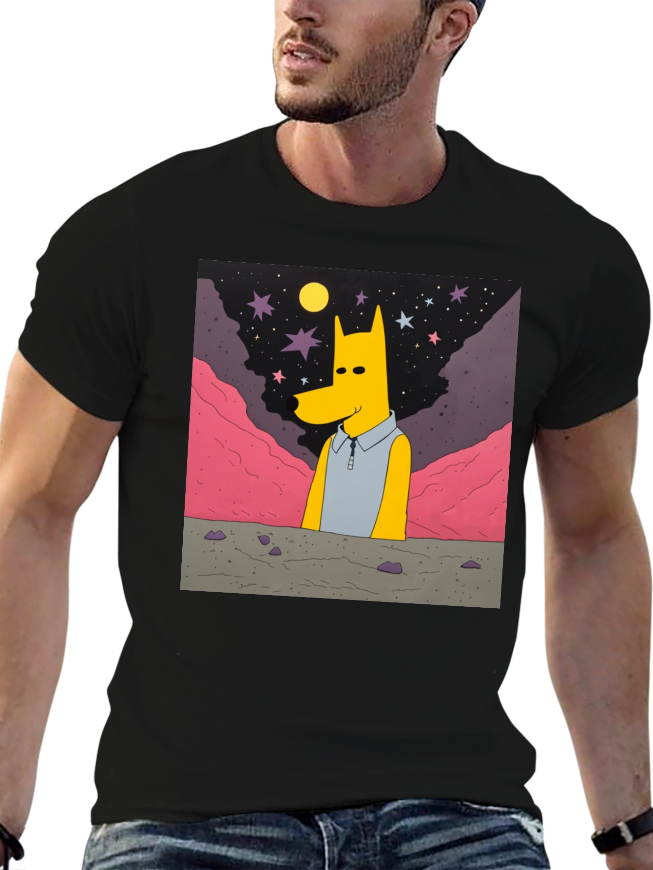 Cartoon Character Graphic Print T-Shirt