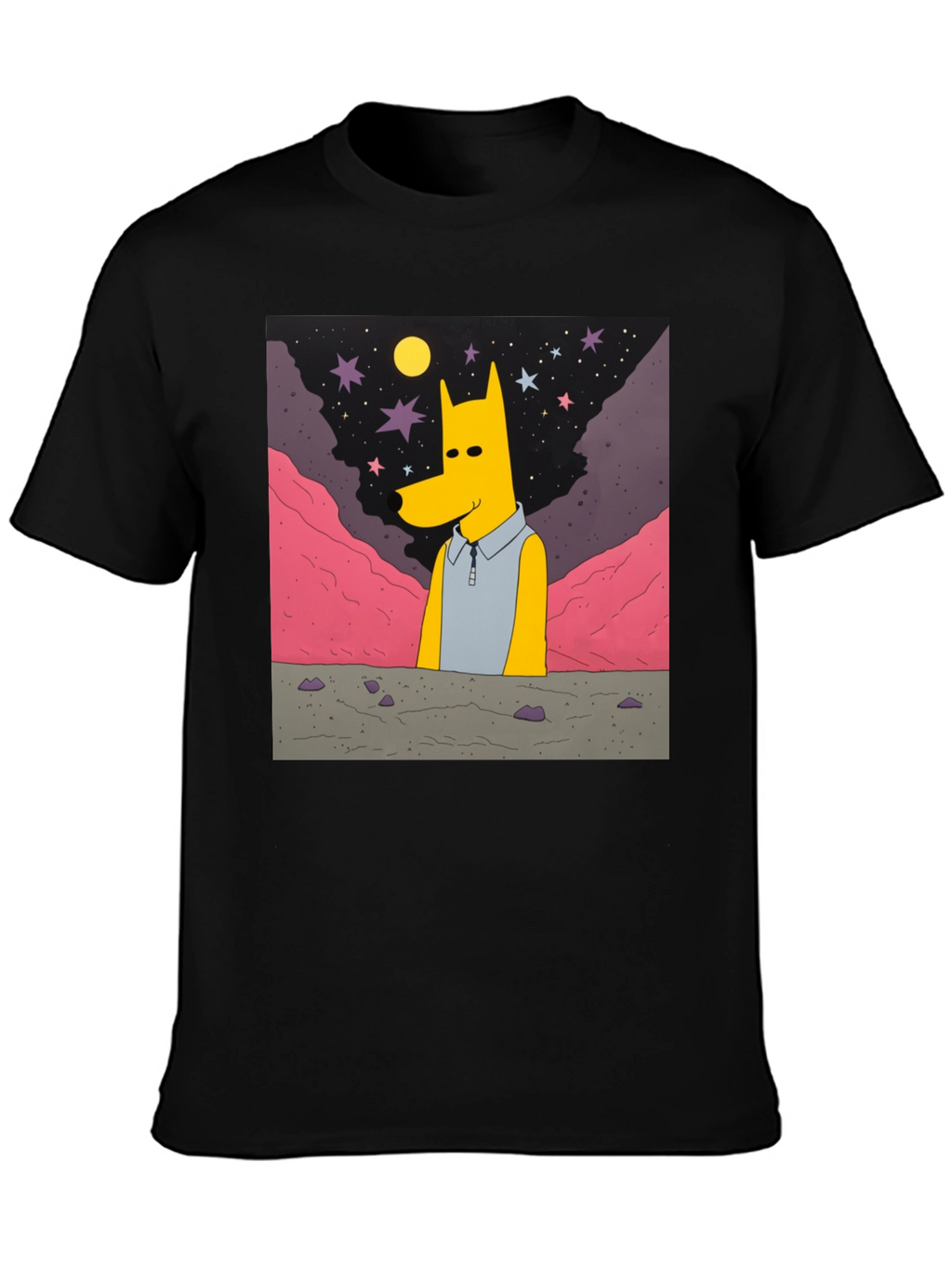 Cartoon Character Graphic Print T-Shirt