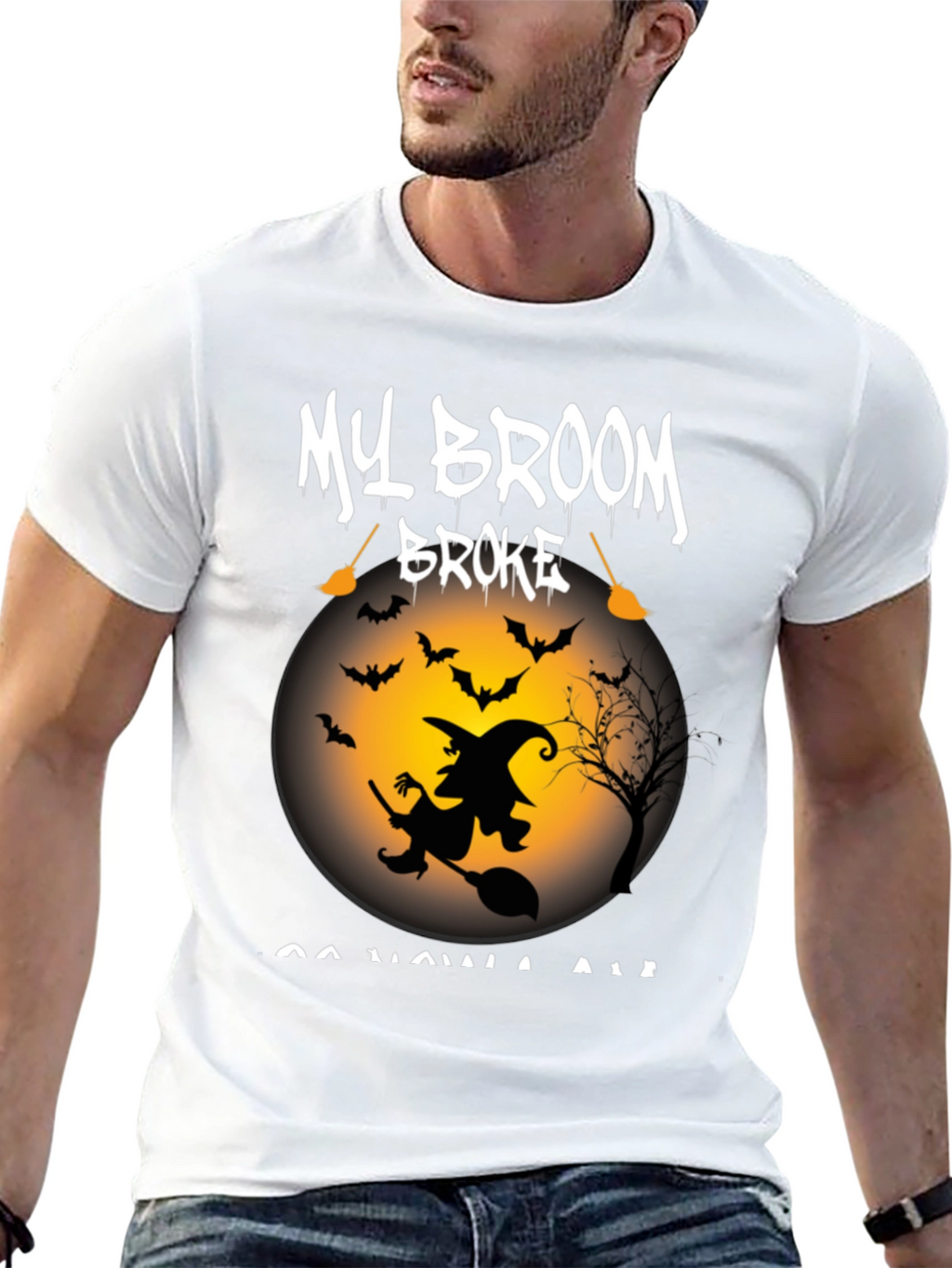 My Broom Broke T-Shirt - Halloween Witch Tee