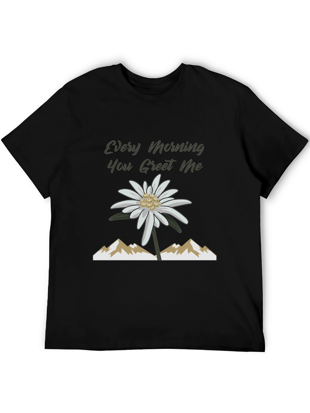Every Morning Tee: Mountain Flower Graphic