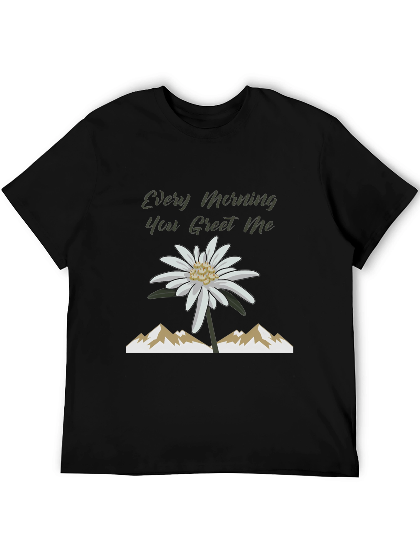Every Morning Tee: Mountain Flower Graphic