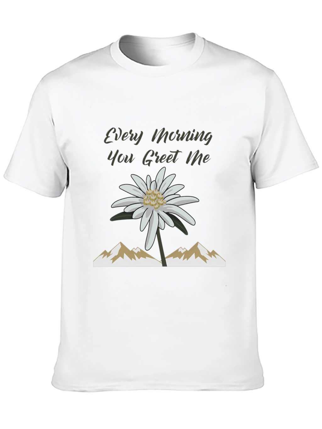Every Morning Tee: Mountain Flower Graphic