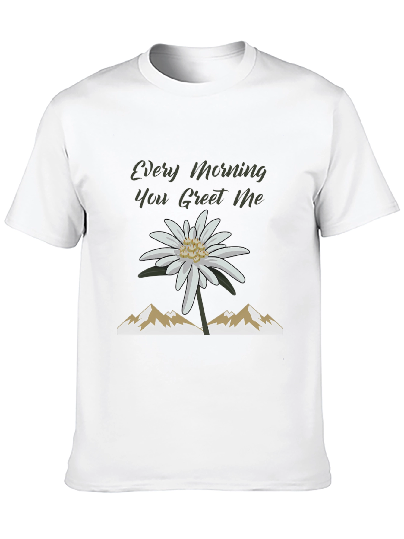 Every Morning Tee: Mountain Flower Graphic