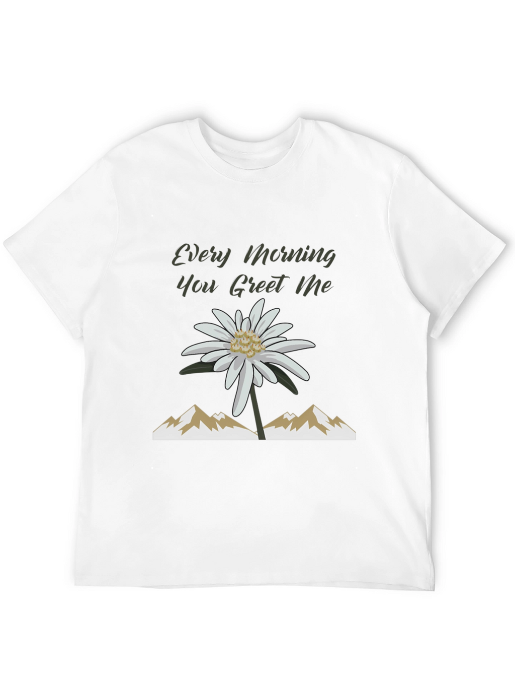 Every Morning Tee: Mountain Flower Graphic