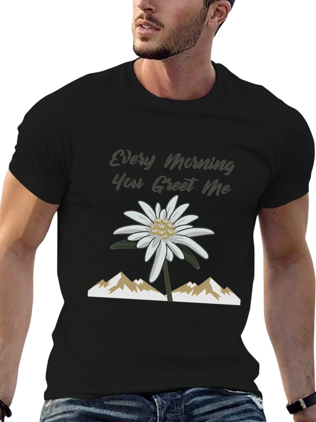 Every Morning Tee: Mountain Flower Graphic