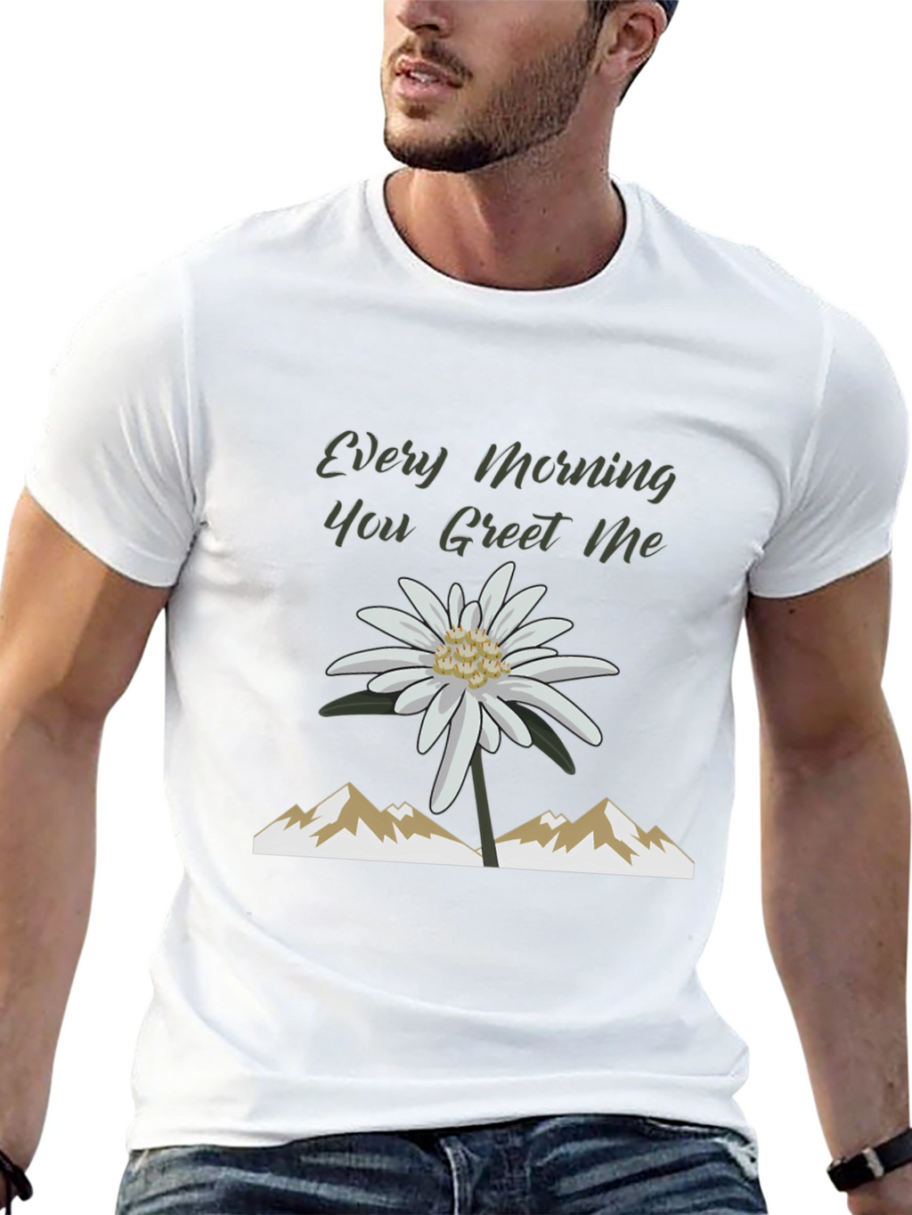 Every Morning Tee: Mountain Flower Graphic