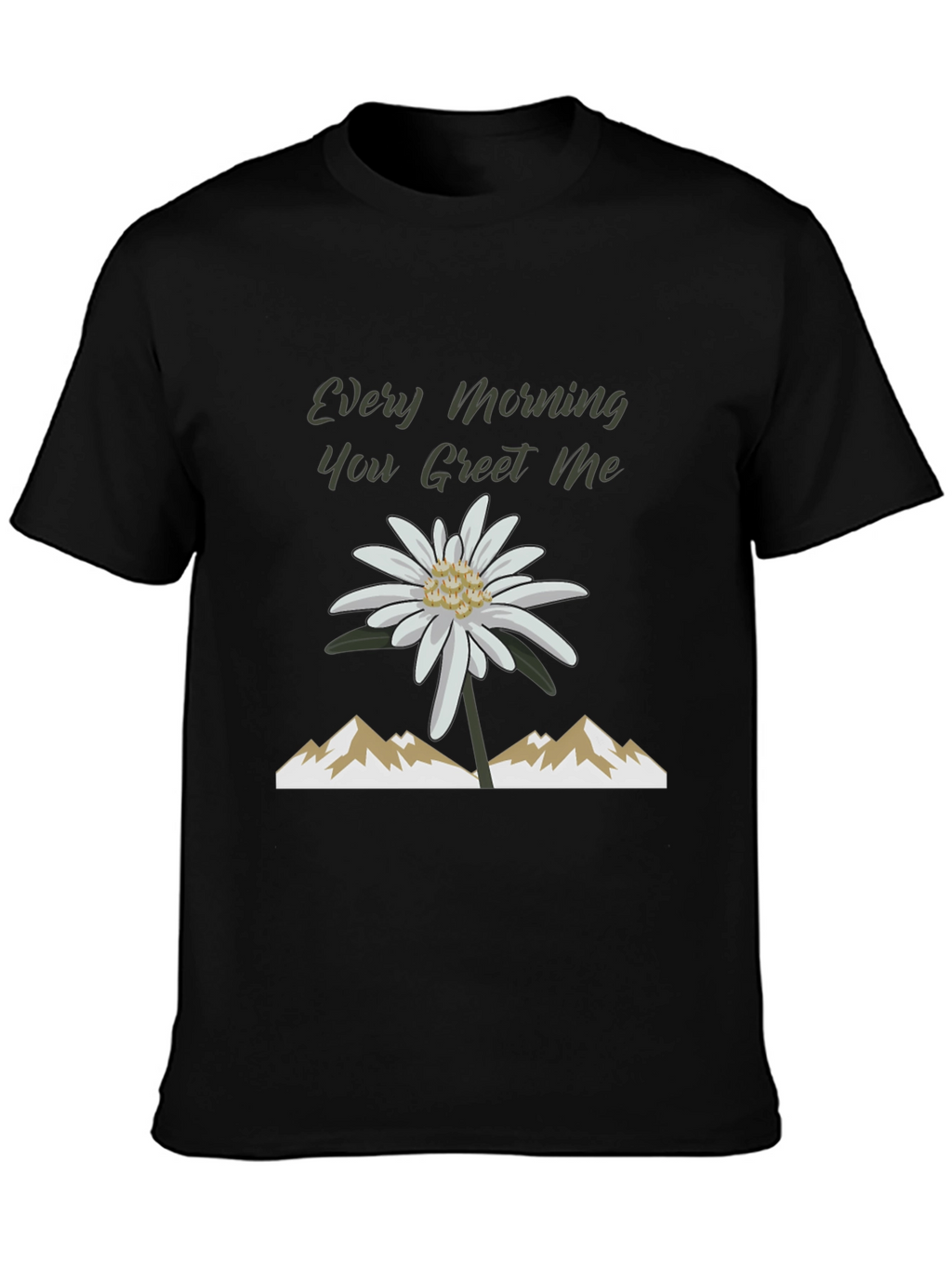 Every Morning Tee: Mountain Flower Graphic