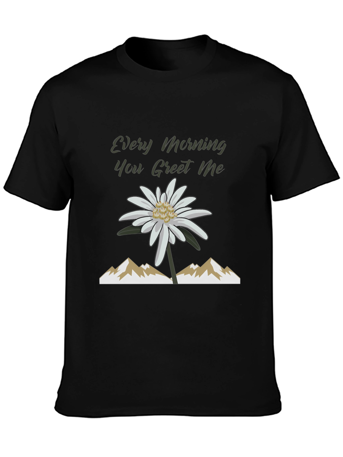 Every Morning Tee: Mountain Flower Graphic