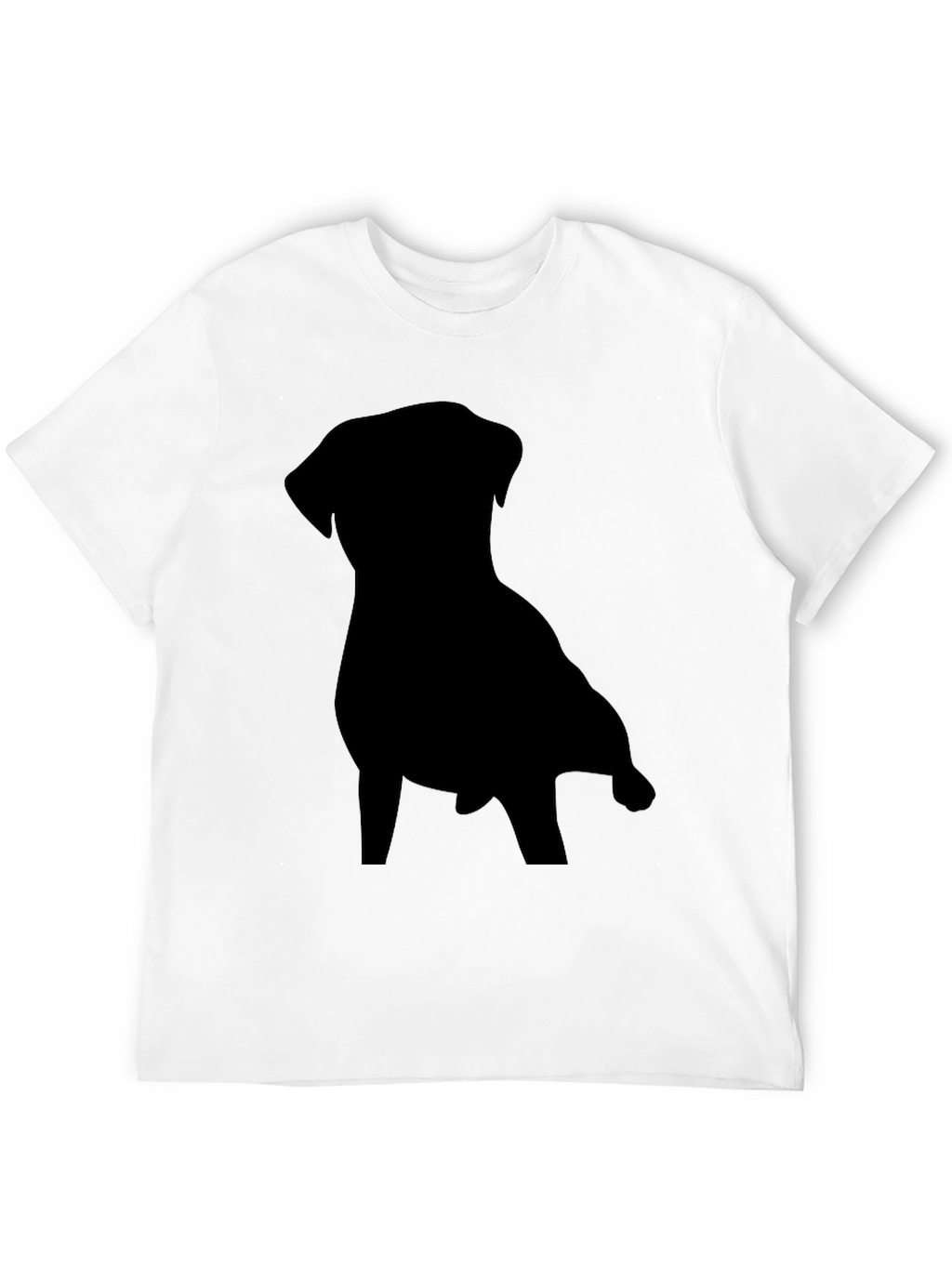 Dog Silhouette Black T-Shirt - Casual Style
