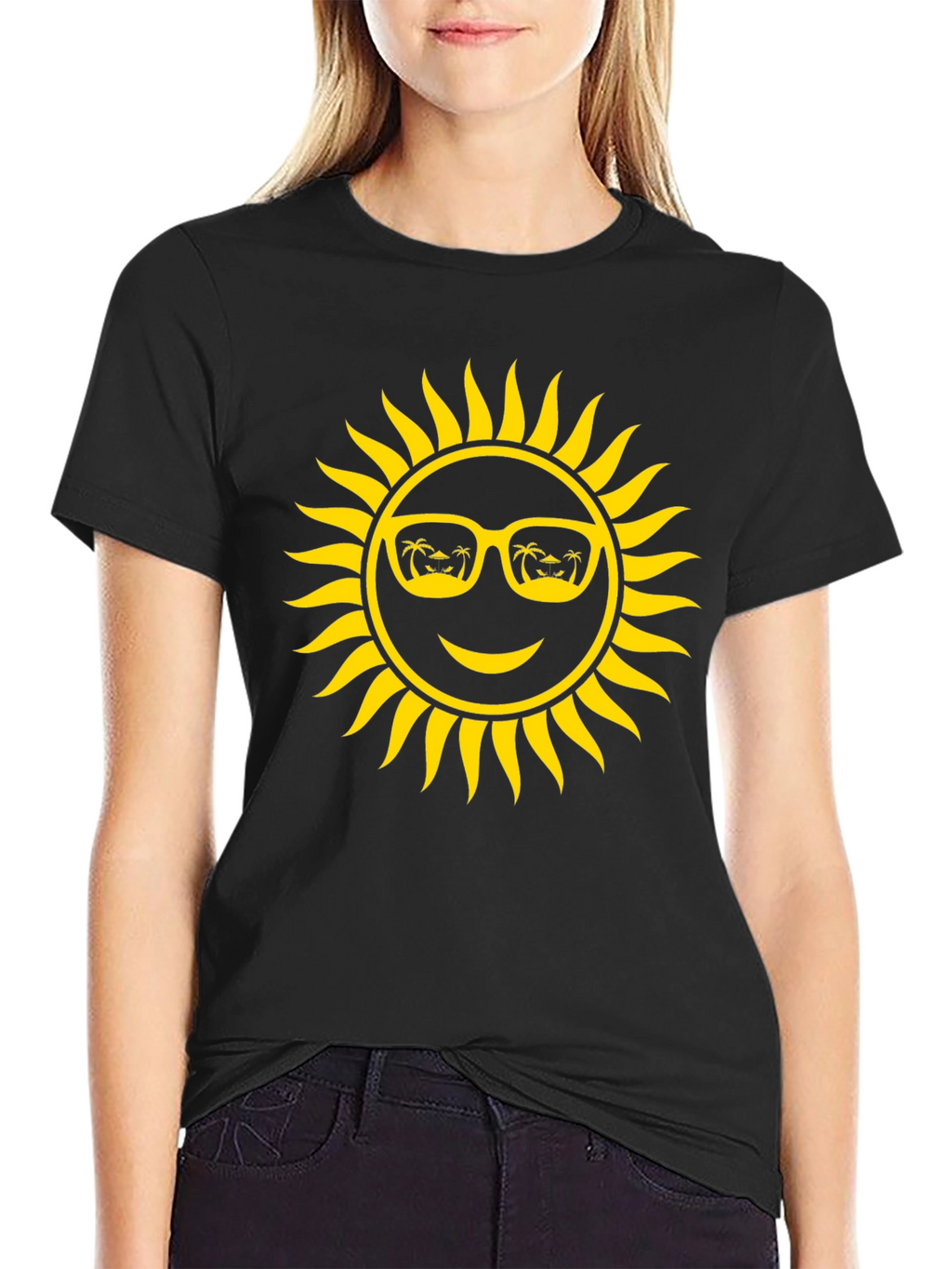 Summer Sun Graphic T-Shirt - Black