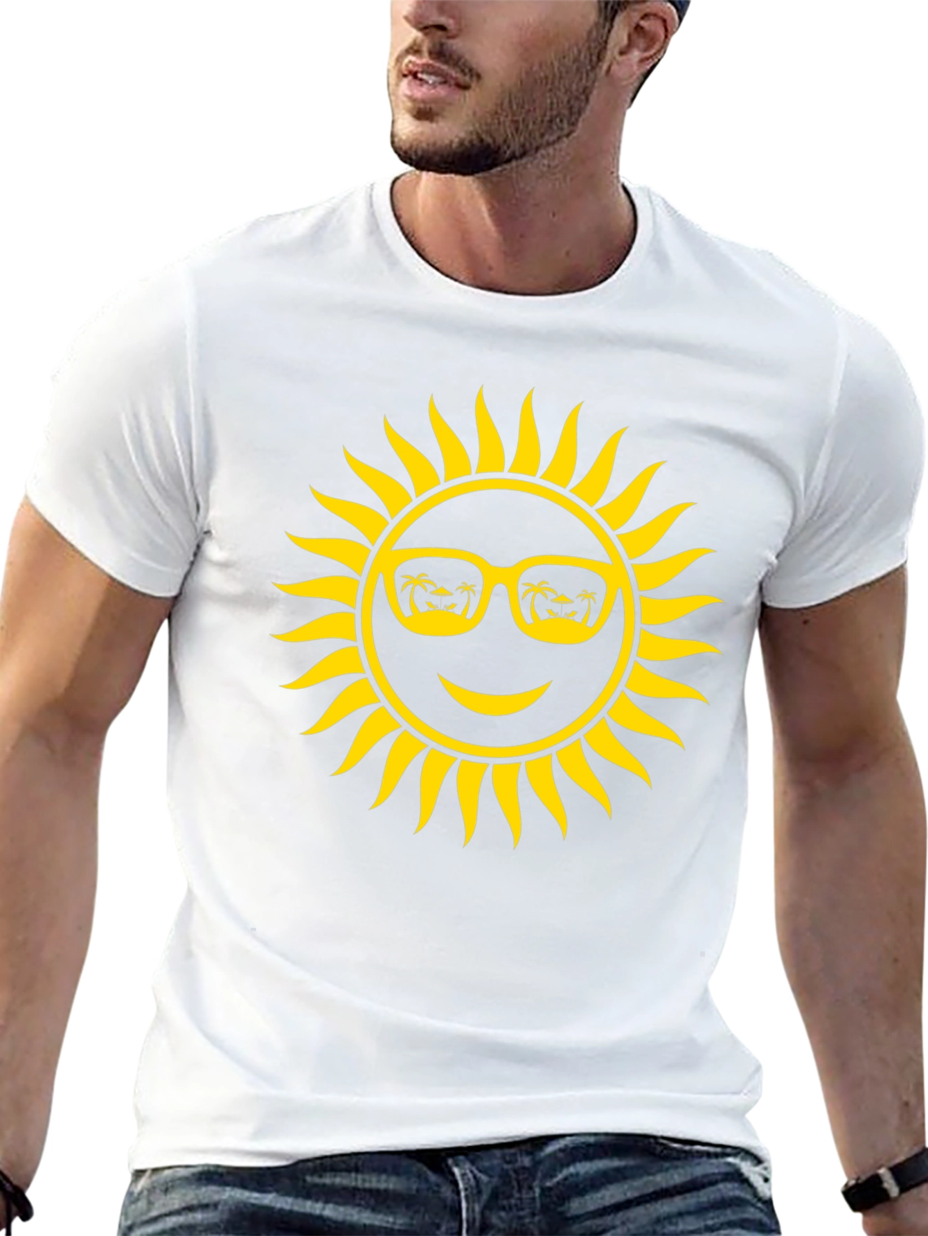 Summer Sun Graphic T-Shirt - Black