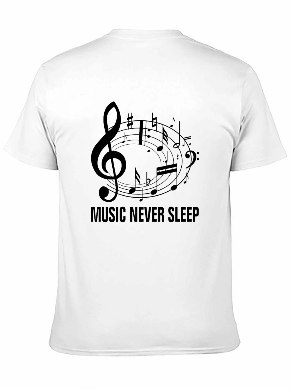 Music Never Sleep Black T-Shirt