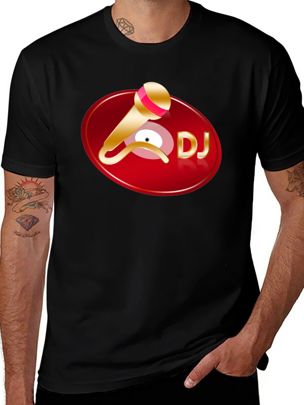 DJ Graphic T-Shirt - Black Cotton Tee