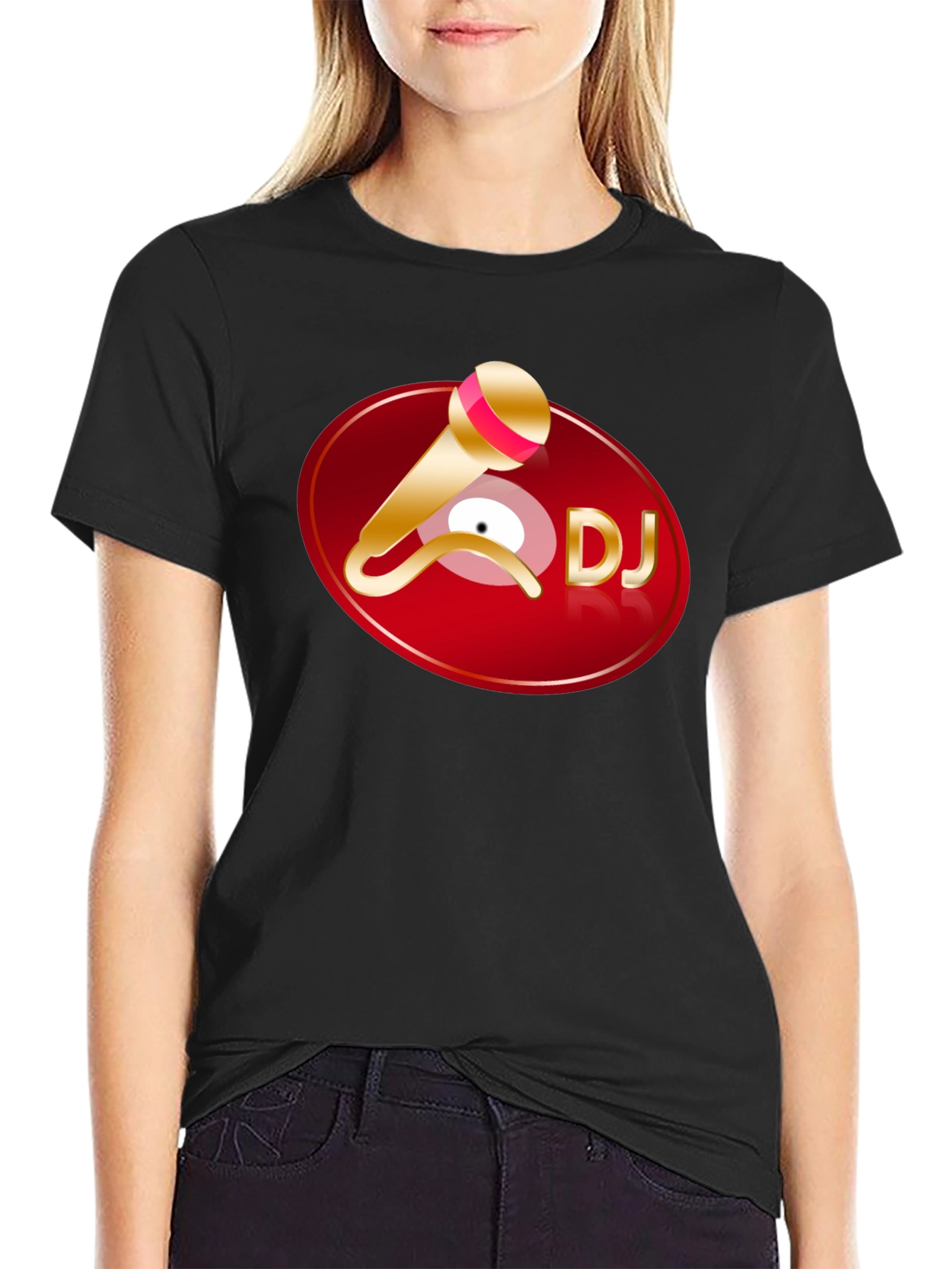 DJ Graphic T-Shirt - Black Cotton Tee