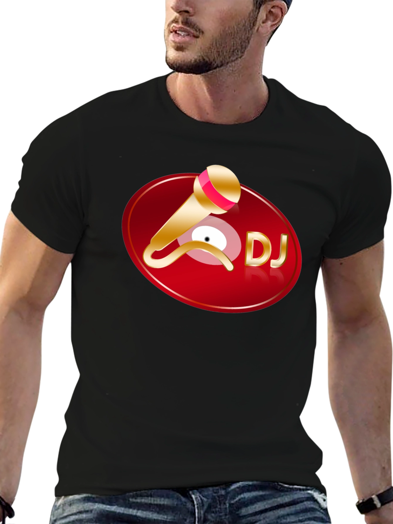 DJ Graphic T-Shirt - Black Cotton Tee