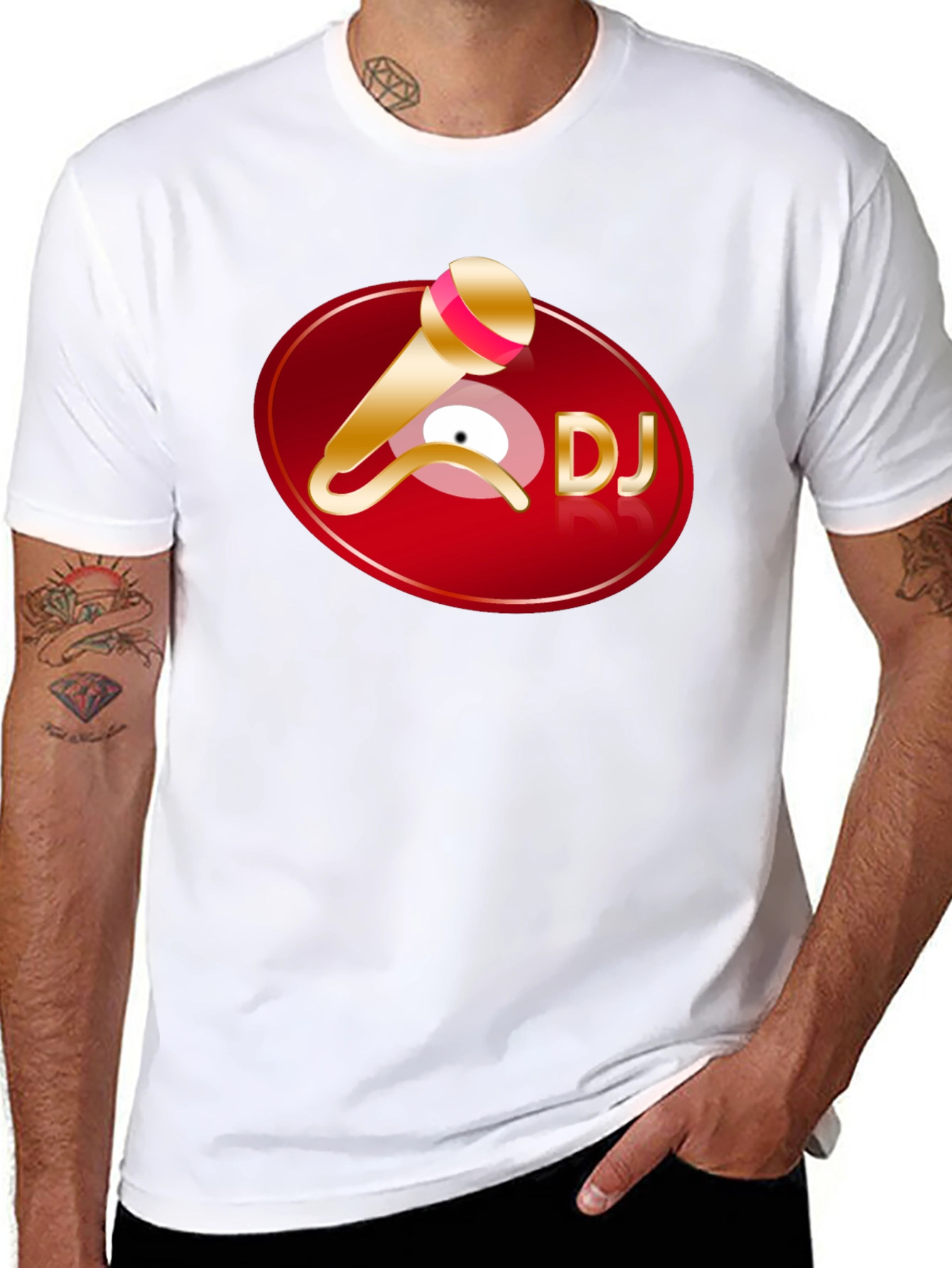 DJ Graphic T-Shirt - Black Cotton Tee