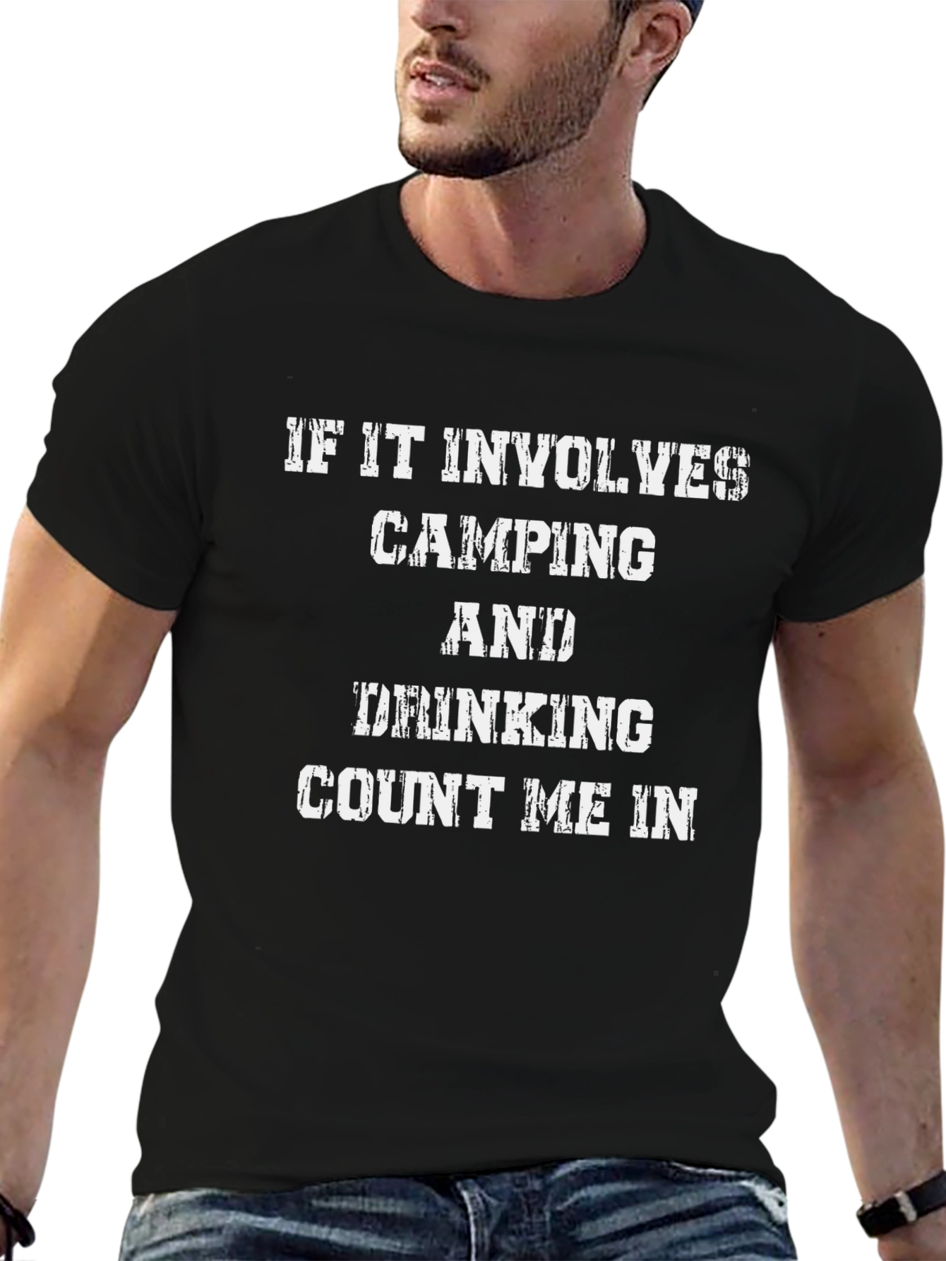 Camping & Drinking T-Shirt - Count Me In!