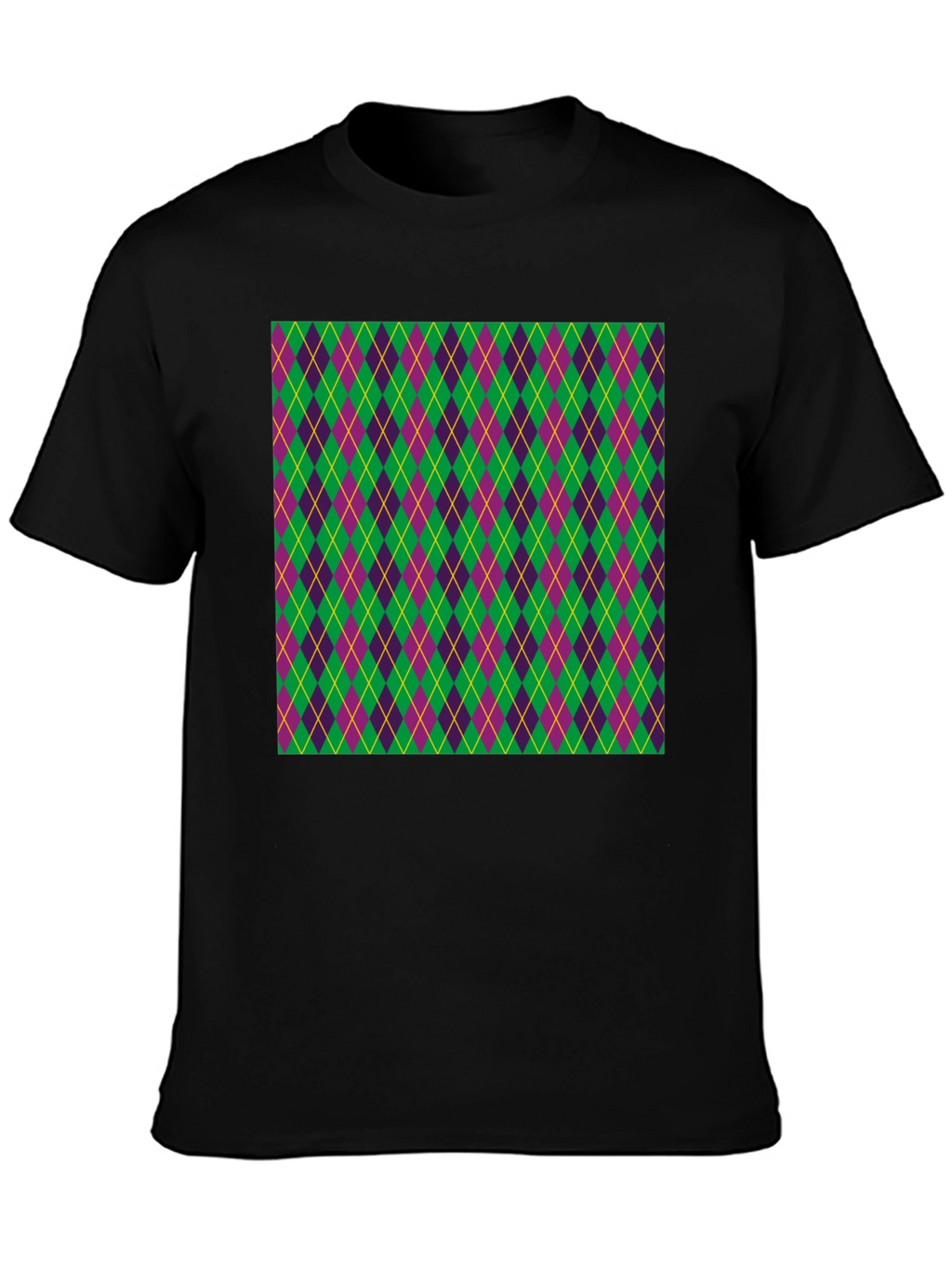 Mardi Gras Argyle T-Shirt Festival Fashion