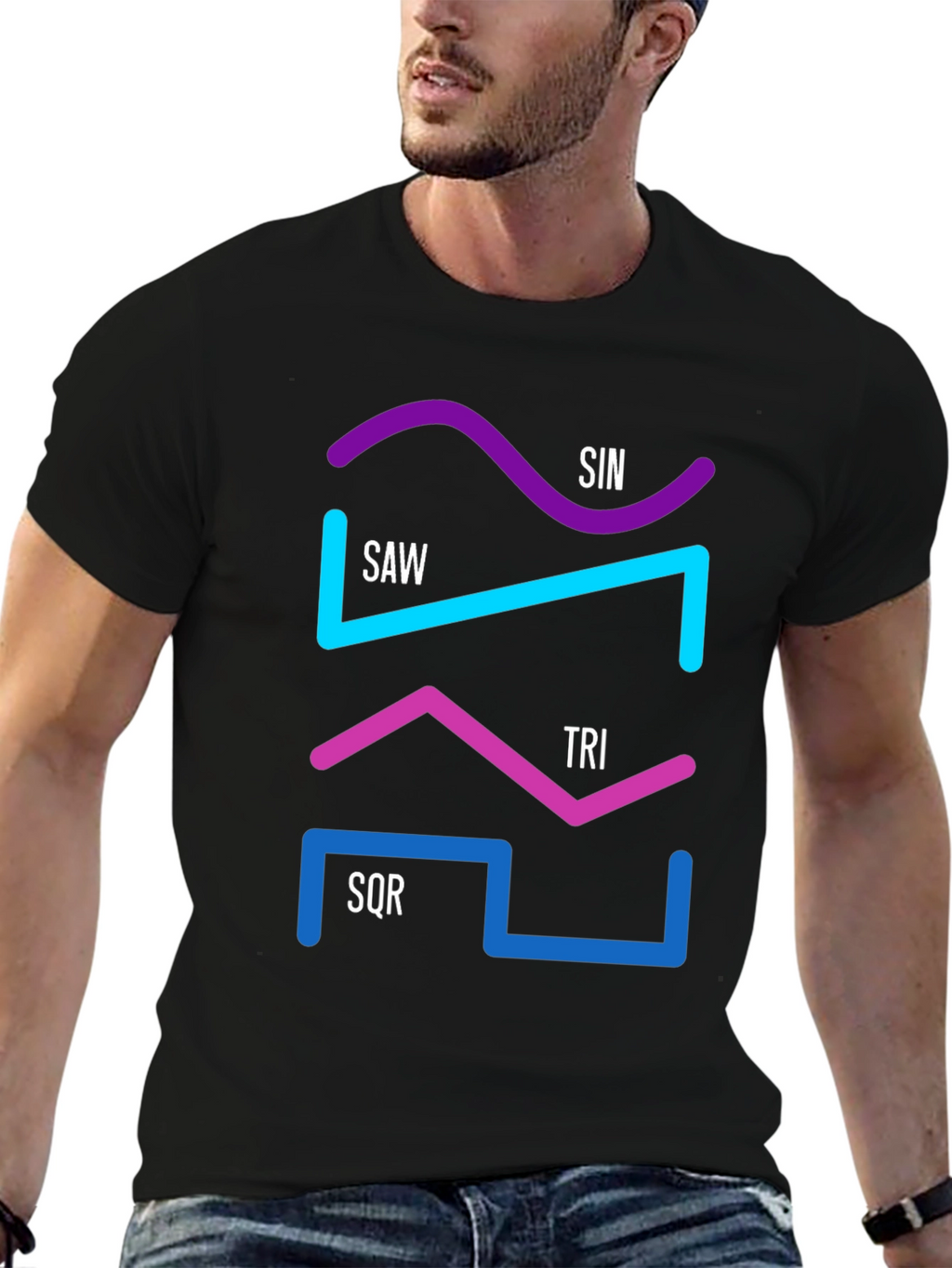 Synth Waveform Graphic T-Shirt