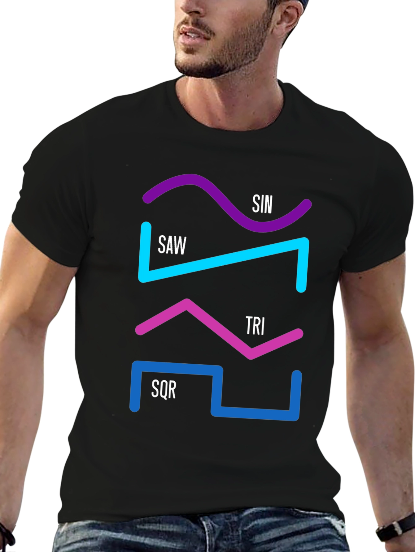 Synth Waveform Graphic T-Shirt