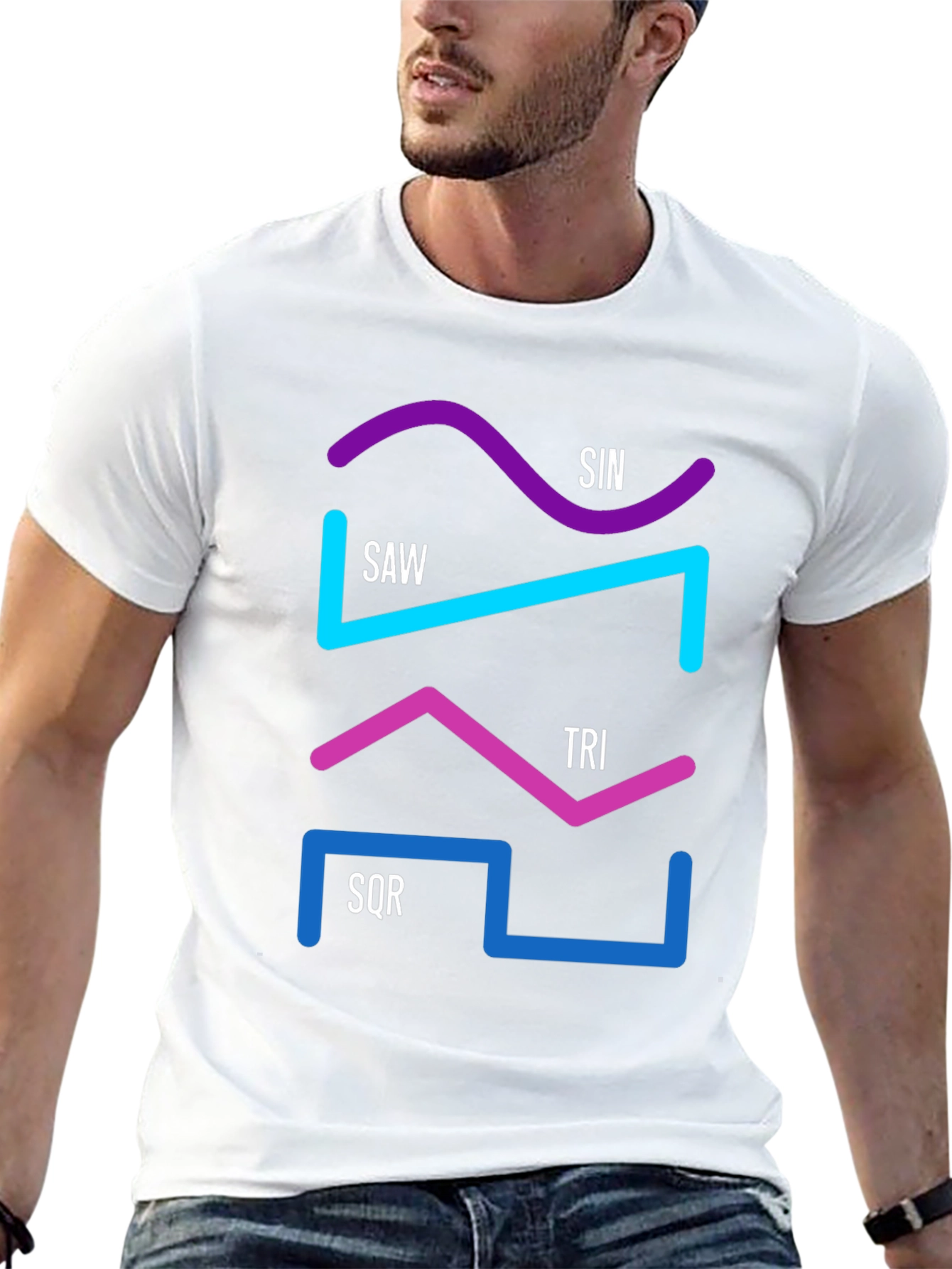 Synth Waveform Graphic T-Shirt