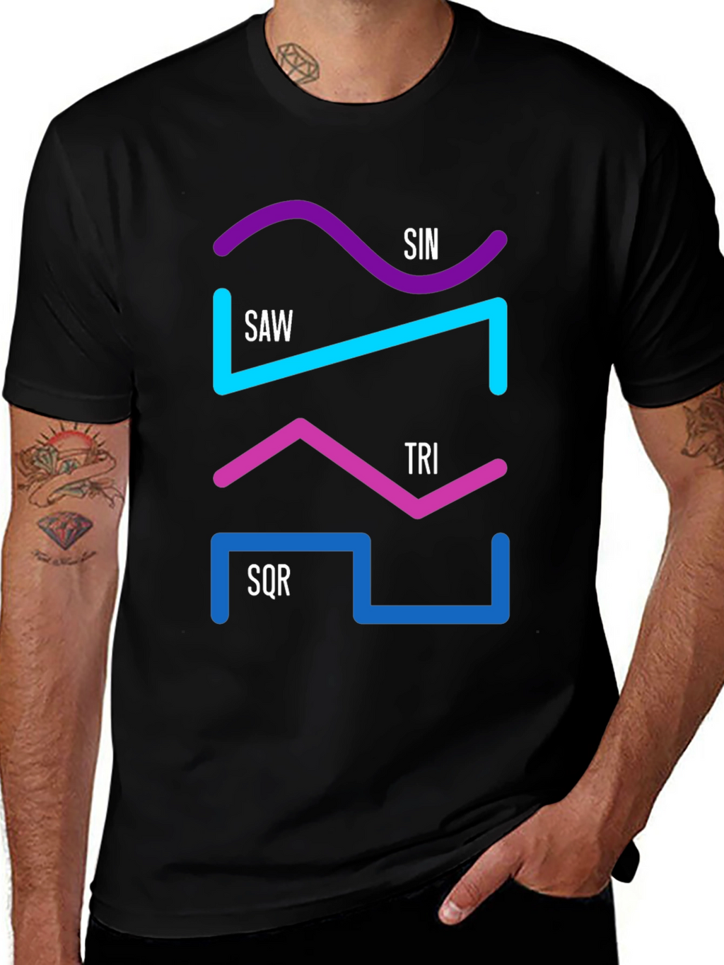 Synth Waveform Graphic T-Shirt