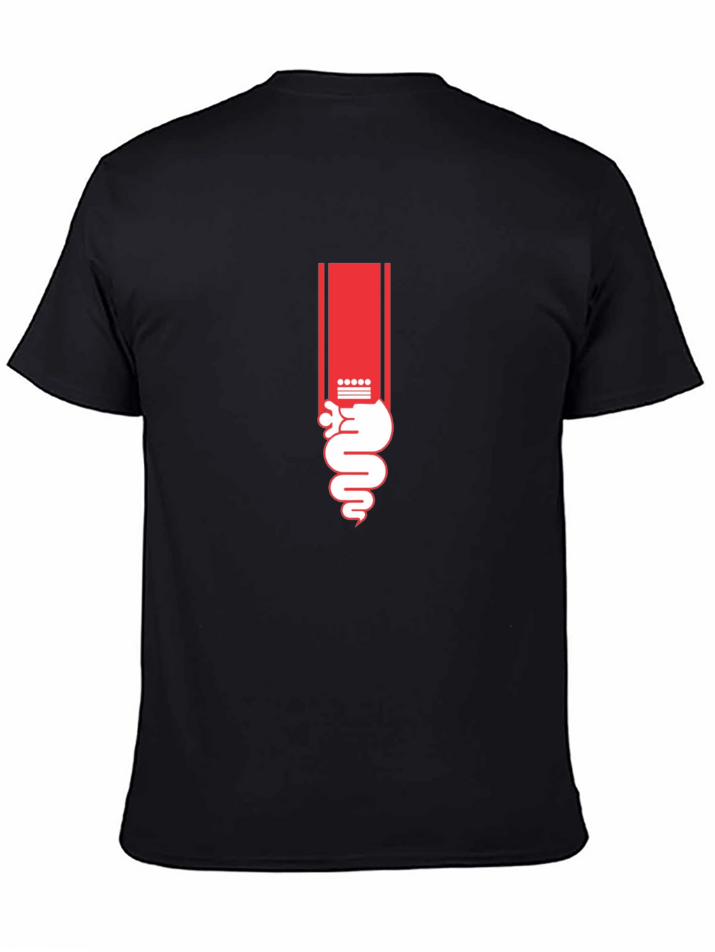 Serpent Graphic Tee - Stylish Black Cotton T-Shirt