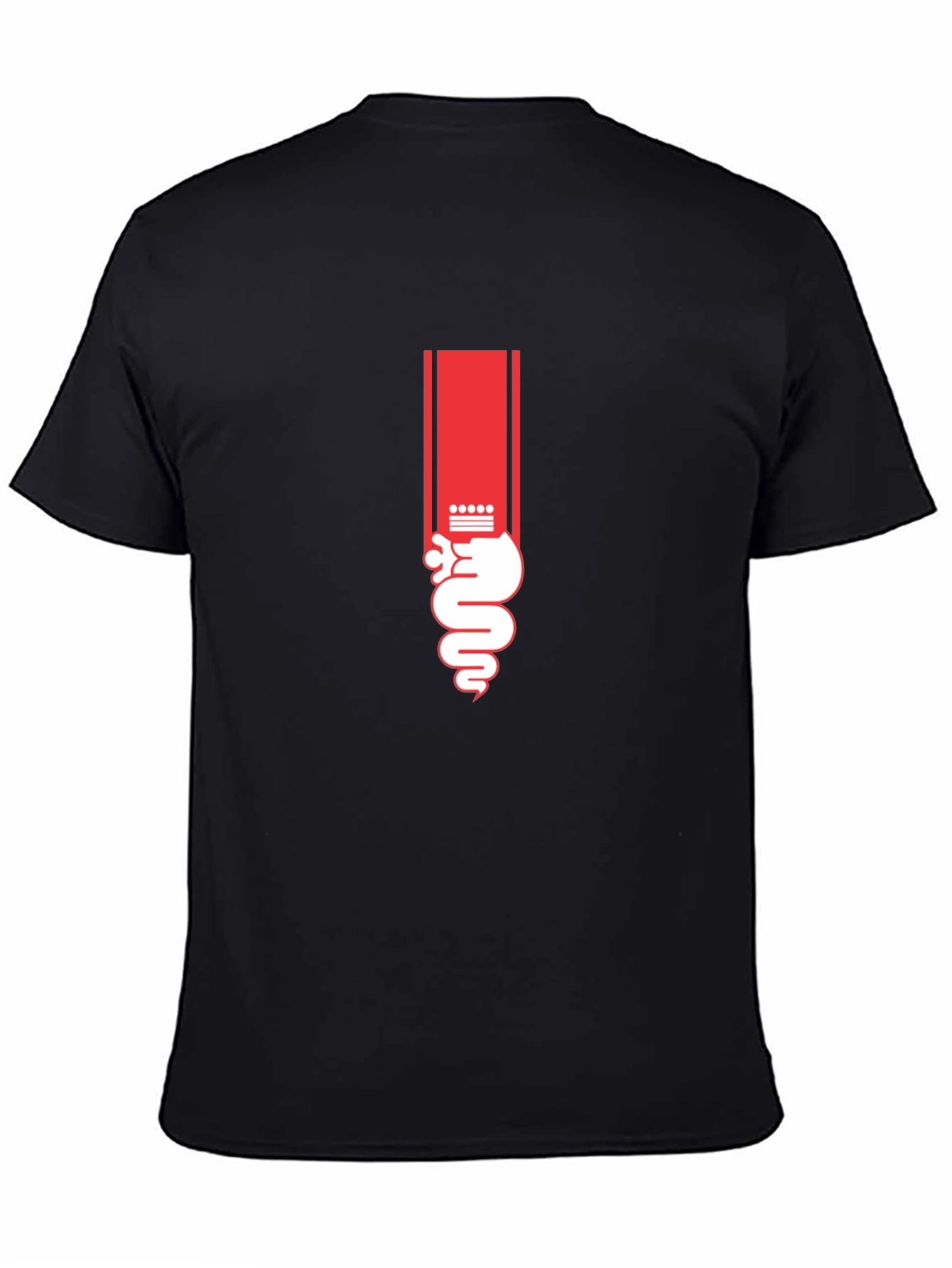 Serpent Graphic Tee - Stylish Black Cotton T-Shirt