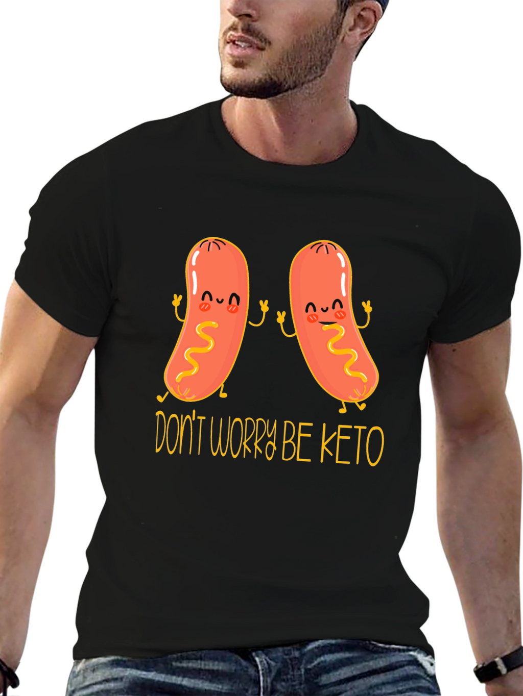Dont Worry Be Keto Funny T-Shirt