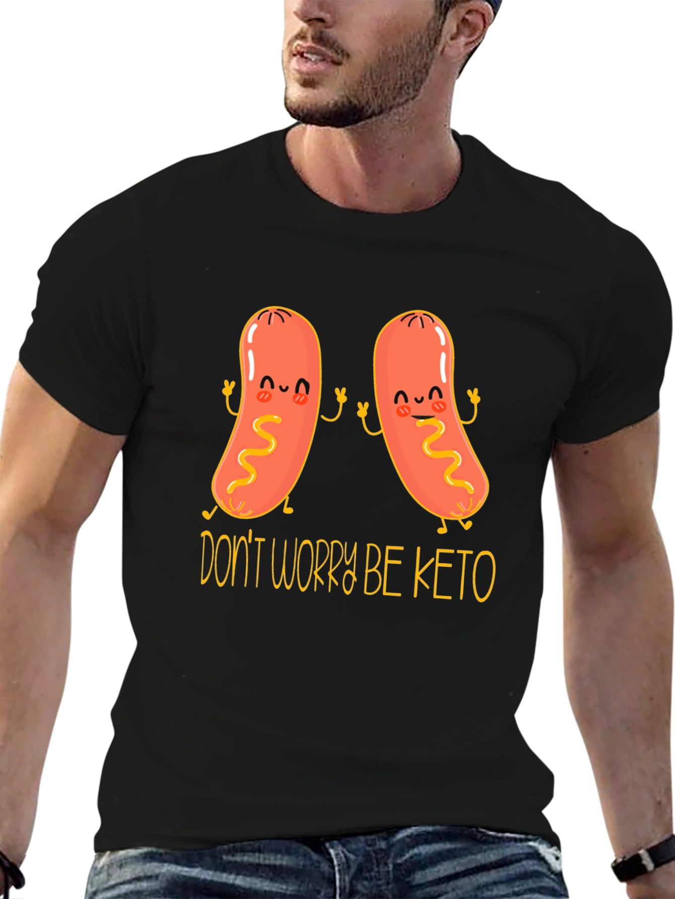 Dont Worry Be Keto Funny T-Shirt