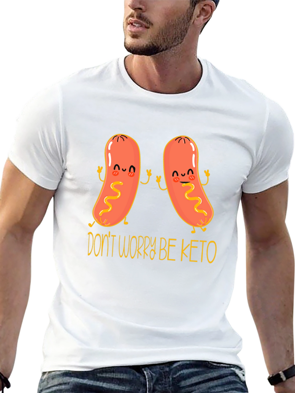 Dont Worry Be Keto Funny T-Shirt
