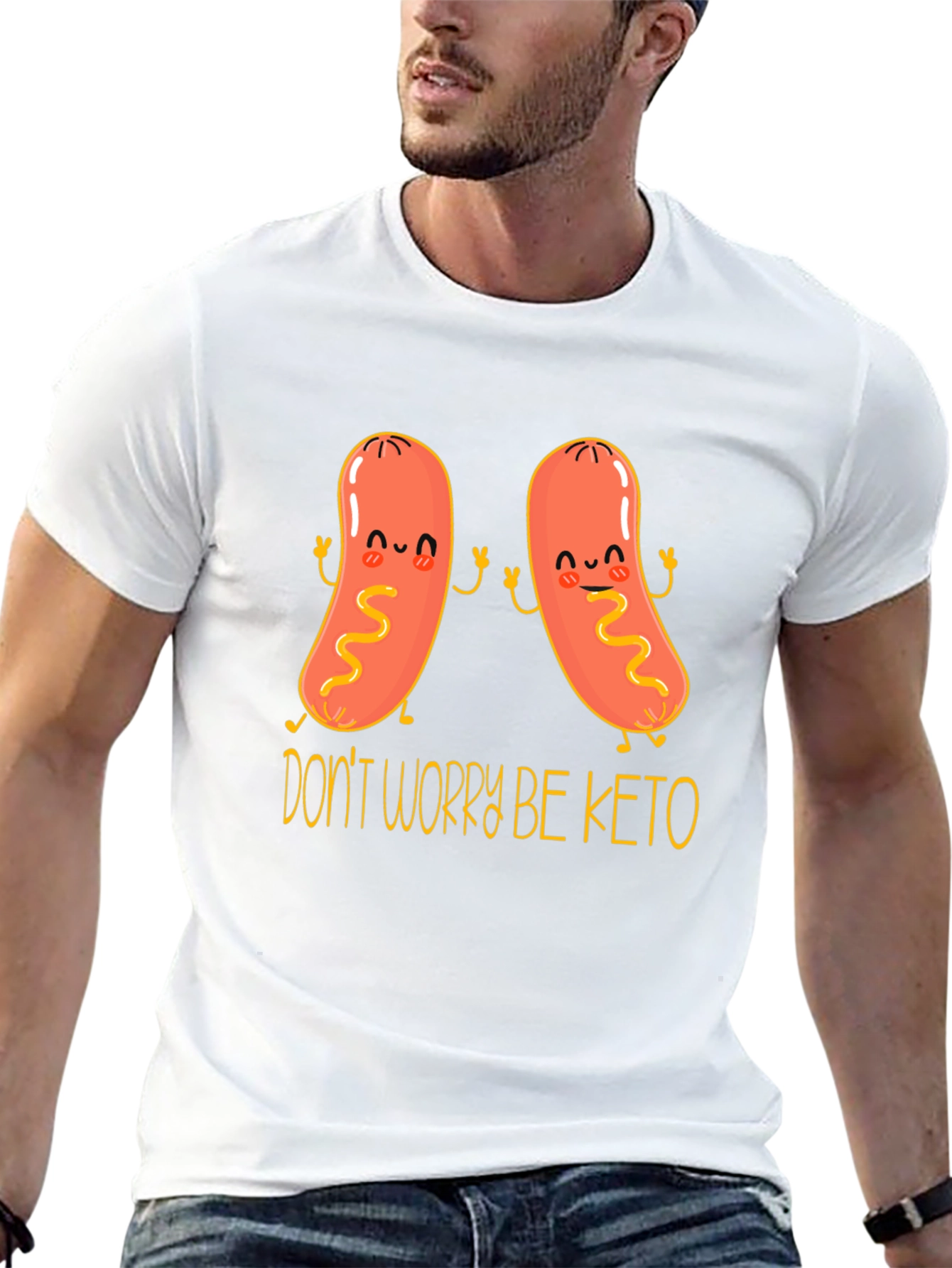 Dont Worry Be Keto Funny T-Shirt