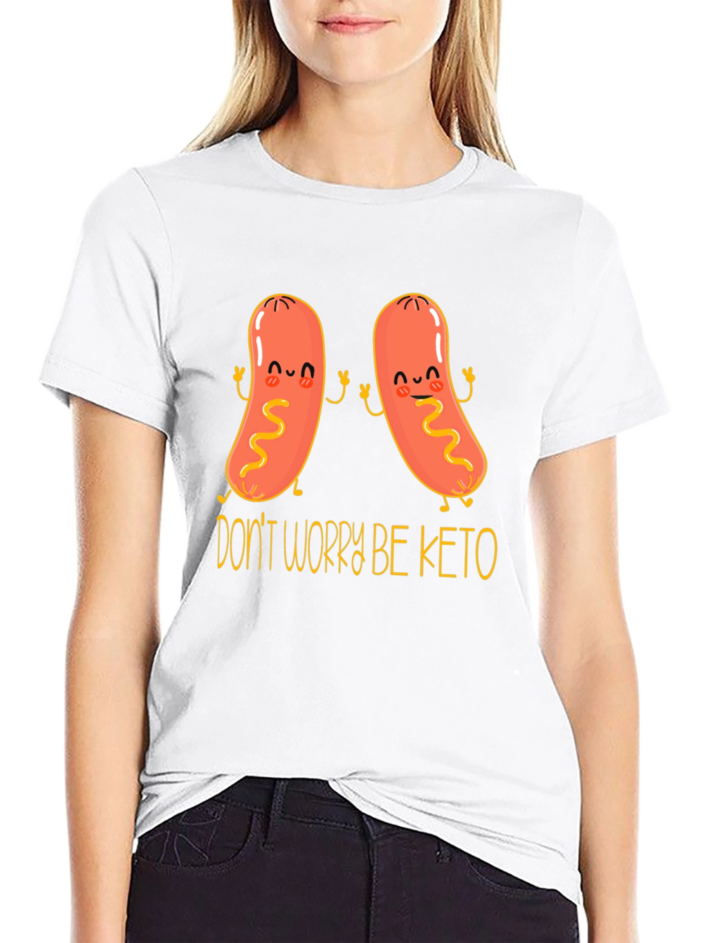 Dont Worry Be Keto Funny T-Shirt