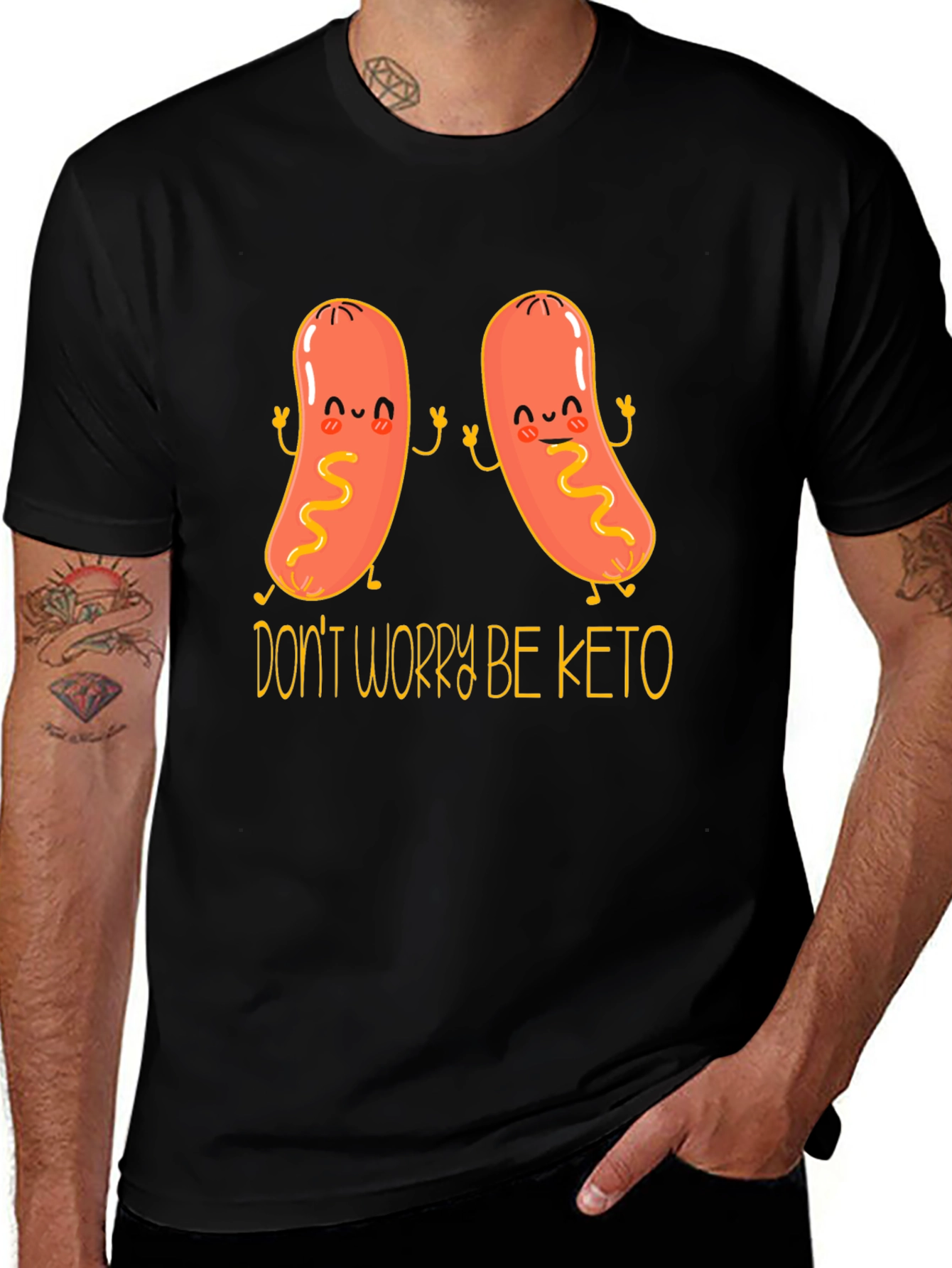 Dont Worry Be Keto Funny T-Shirt