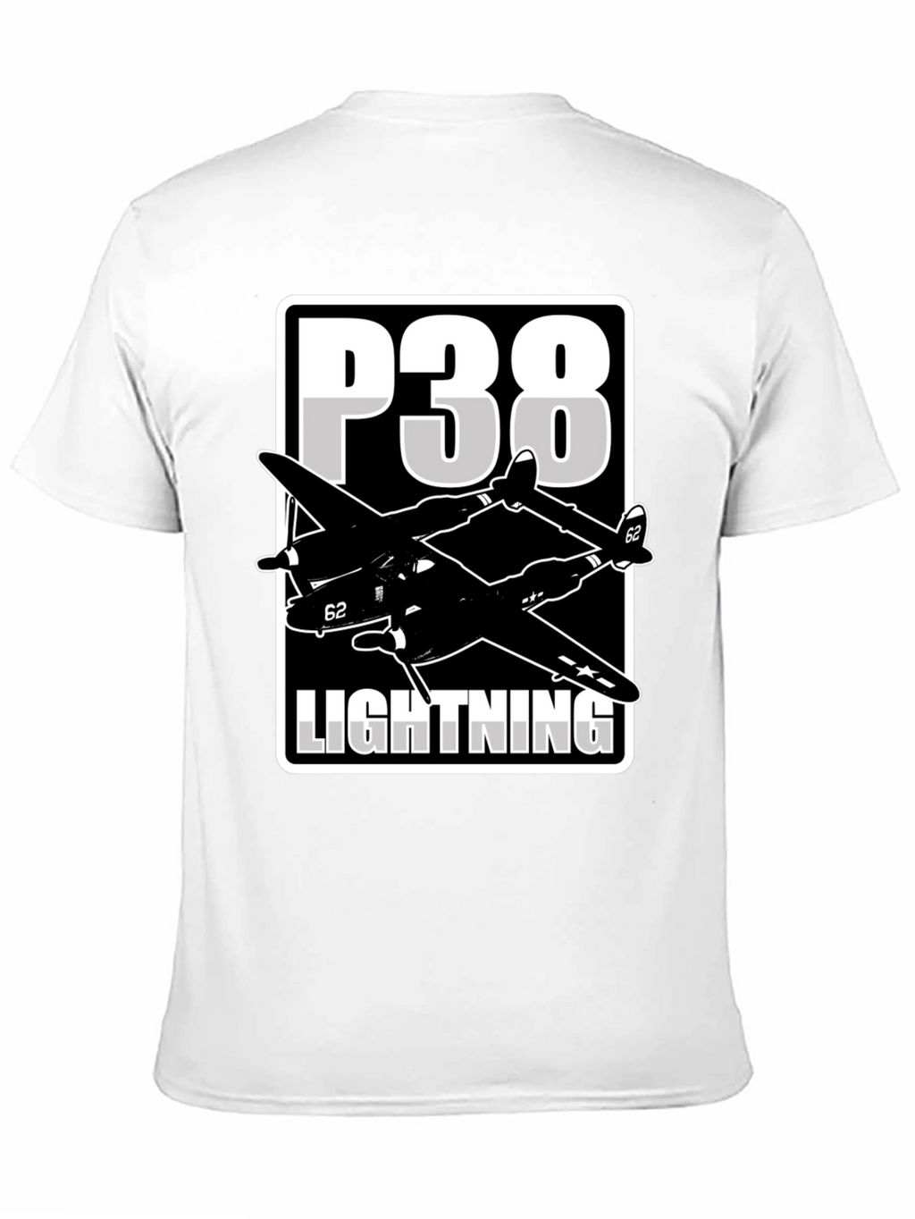 P-38 Lightning Graphic Tee - Classic Airplane Design