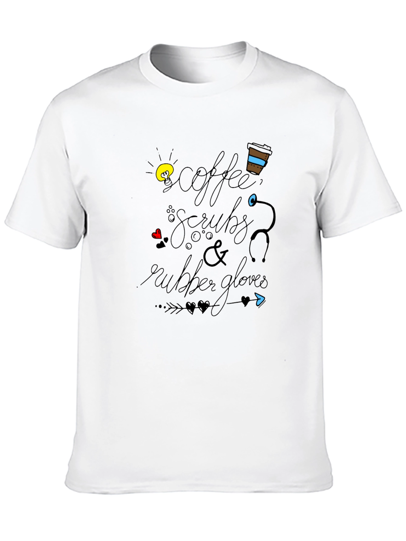 Coffee Scrubs & Rubber Gloves Graphic Tee